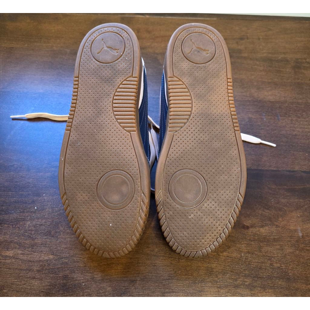 Women's Puma Club 5V5 Sneakers Size 7.5 Island Pink with Blue Stripes worn twice - Picture 5 of 8